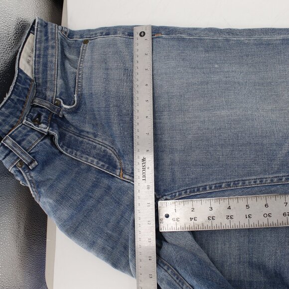 RAG & BONE Jeans Men's 30 32x33 Fit 2 Slim Mid Rise Button Fly Ames Blue Denim - Picture 6 of 13